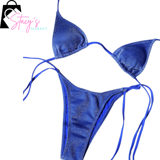 Bikini Bleu Strass