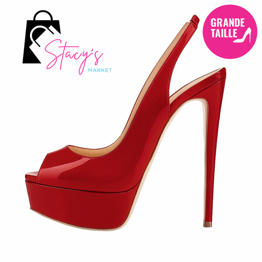 Escarpins Ultra Glam Rouge 13 cm 👠
